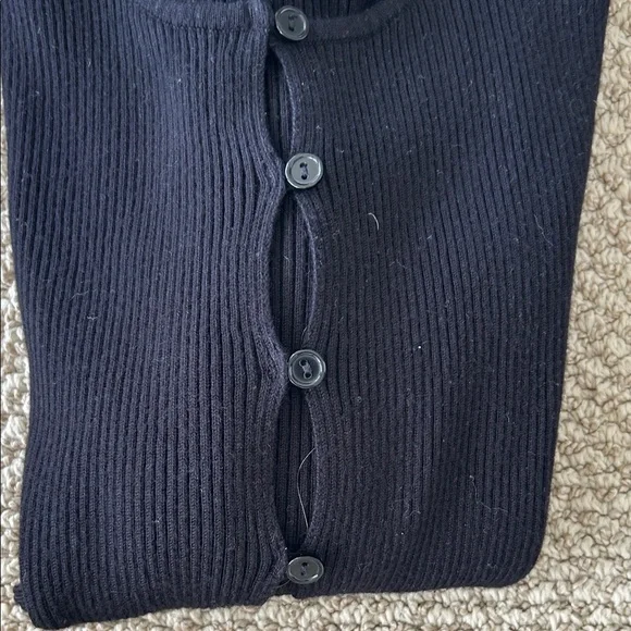 Lioness Black Ribbed Button-Up Cardigan - Picture 3 of 3